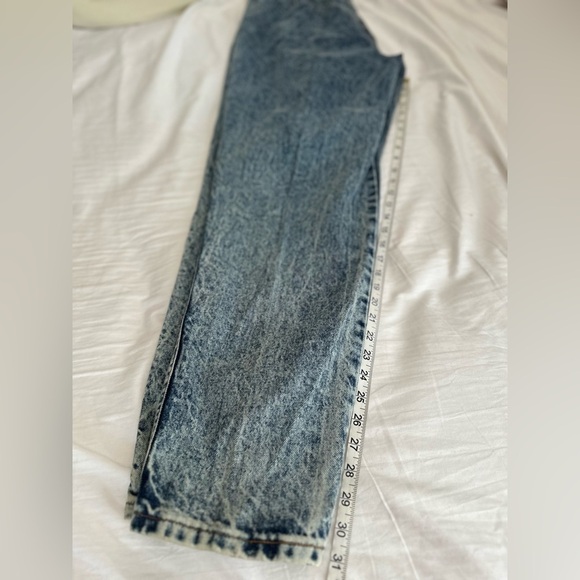 NWT VTG 80s Mom Jeans Chic Sz:15 Tall JR Acid Wash Denim High Waisted Pleated. - Picture 4 of 12